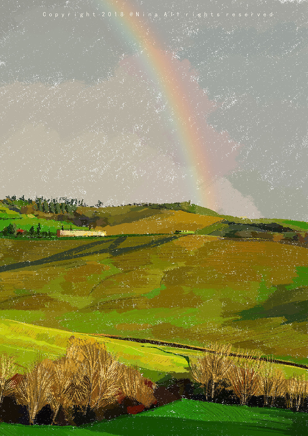 雨后彩虹（图ZMTM0MDYxNzY4） - 艺术插画 - 站酷设计师Joynii原创素材 - 站酷ZCOOL