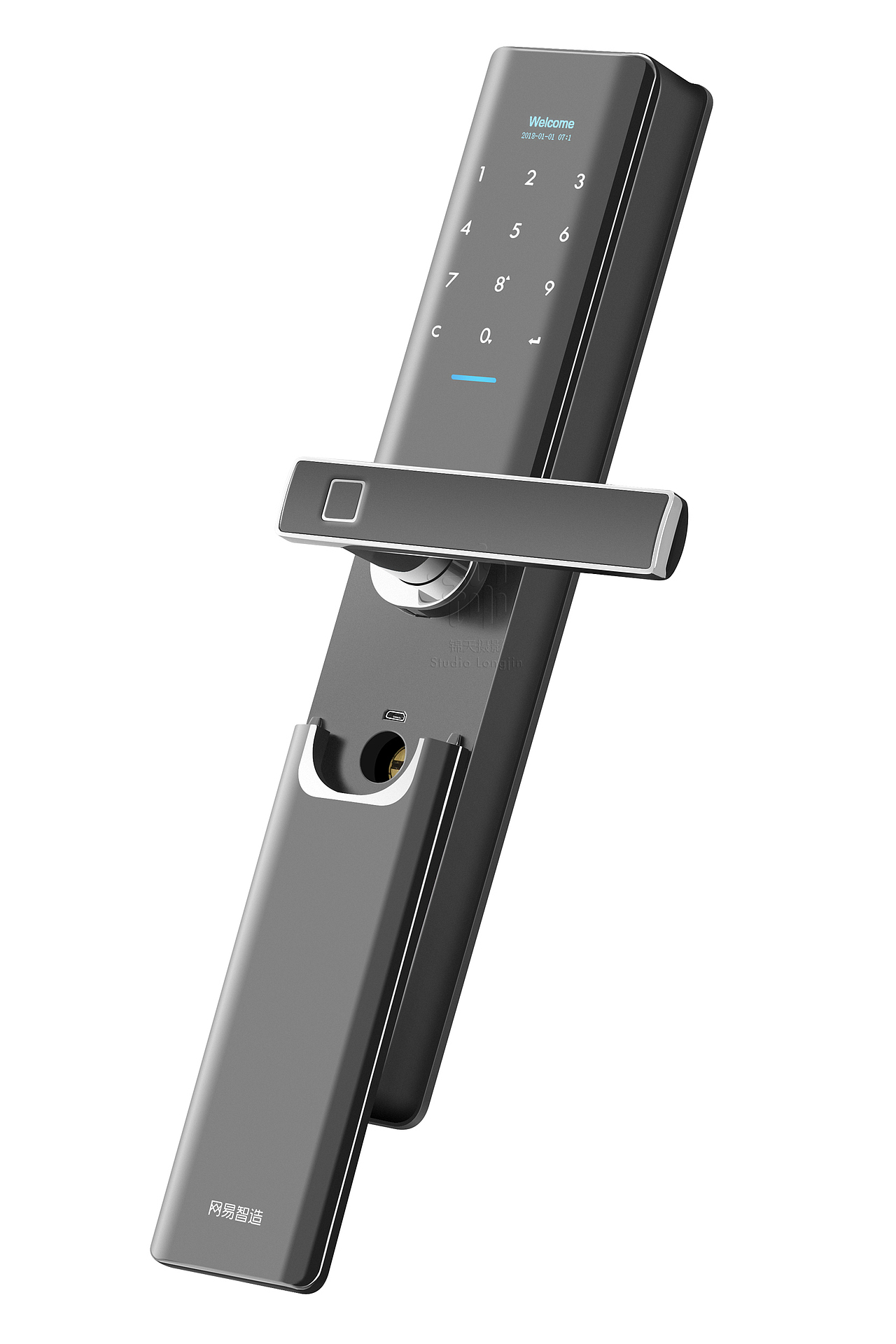 網(wǎng)易智造 智能門鎖（圖ZMjYzMjExNzI4） - 產(chǎn)品攝影 - 站酷設(shè)計(jì)師杭州舉袖為云原創(chuàng)素材 - 站酷ZCOOL