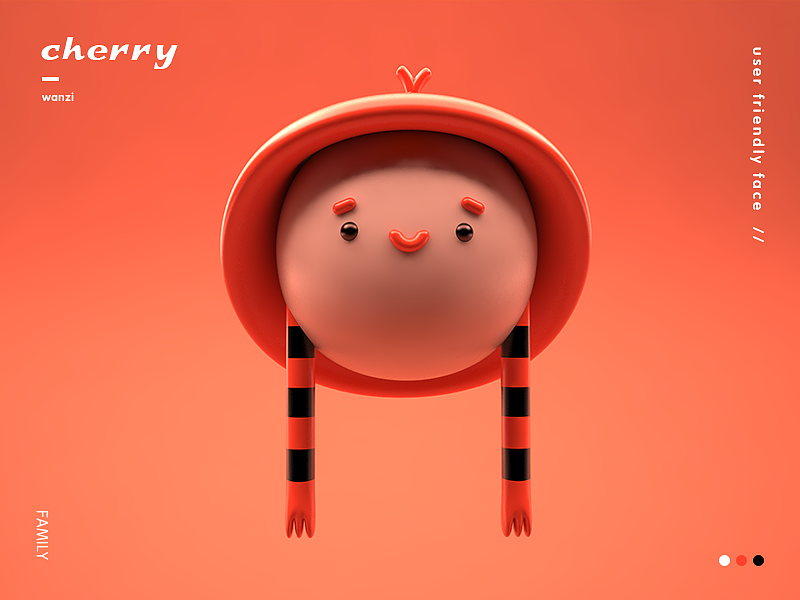 FAMILY 一组3d形象设计作品