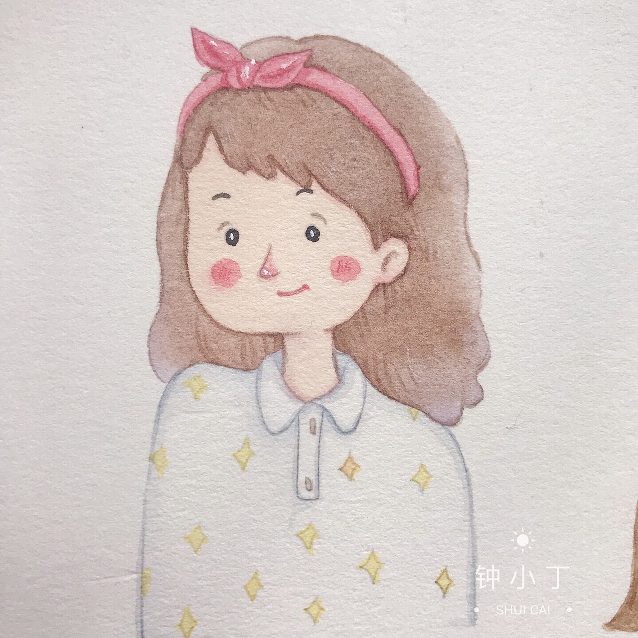 一组丑萌丑萌的水彩头像