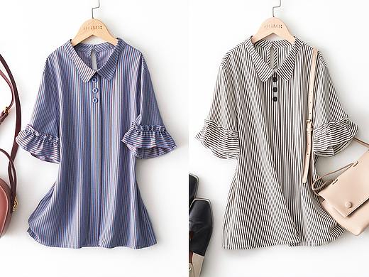 女装短袖平铺拍摄 白底图摆拍 唯品会天猫淘宝服装摄影