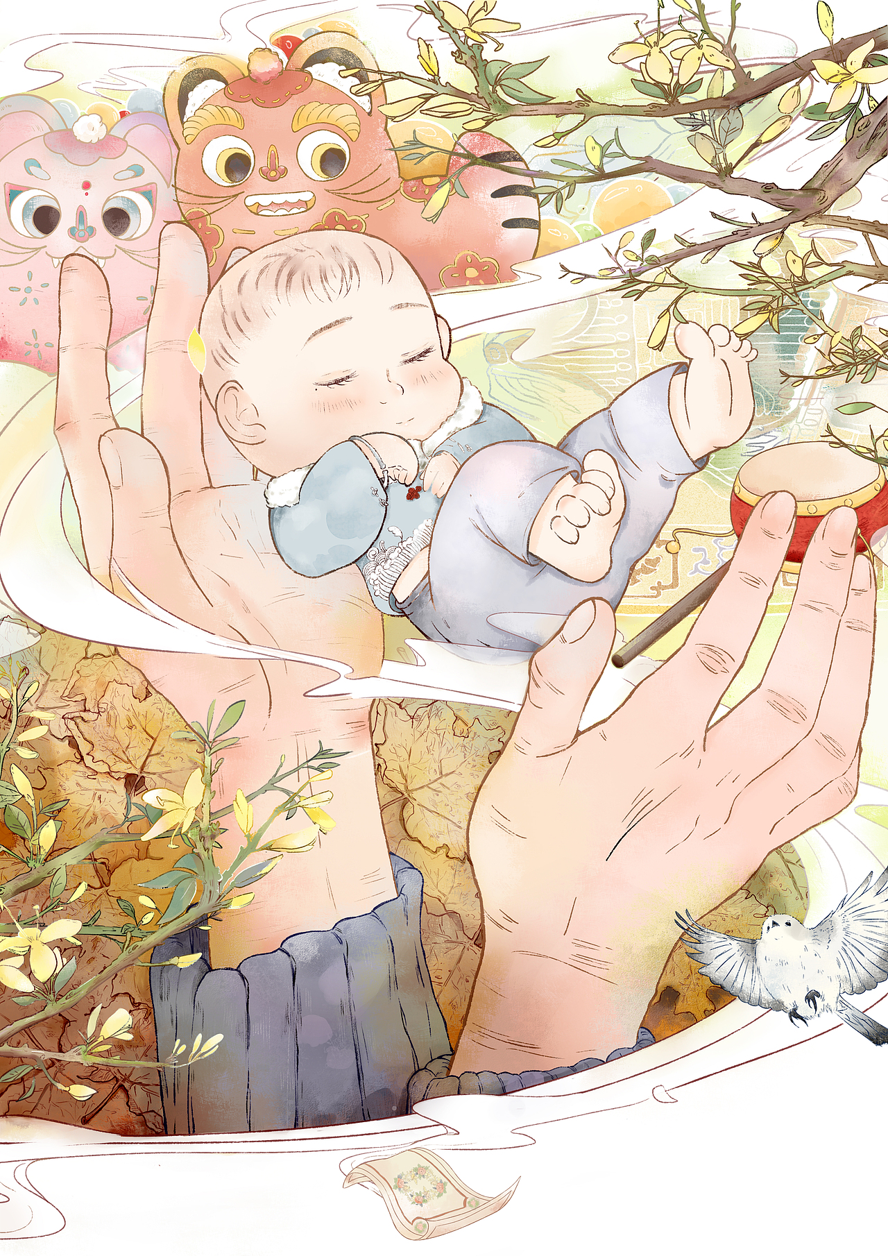 “遺韻”—北京宮毯 傳承性故事插畫（圖ZMjY0MzM3Njg0） - 創(chuàng)作習(xí)作 - 站酷設(shè)計(jì)師姜姜Y原創(chuàng)素材 - 站酷ZCOOL