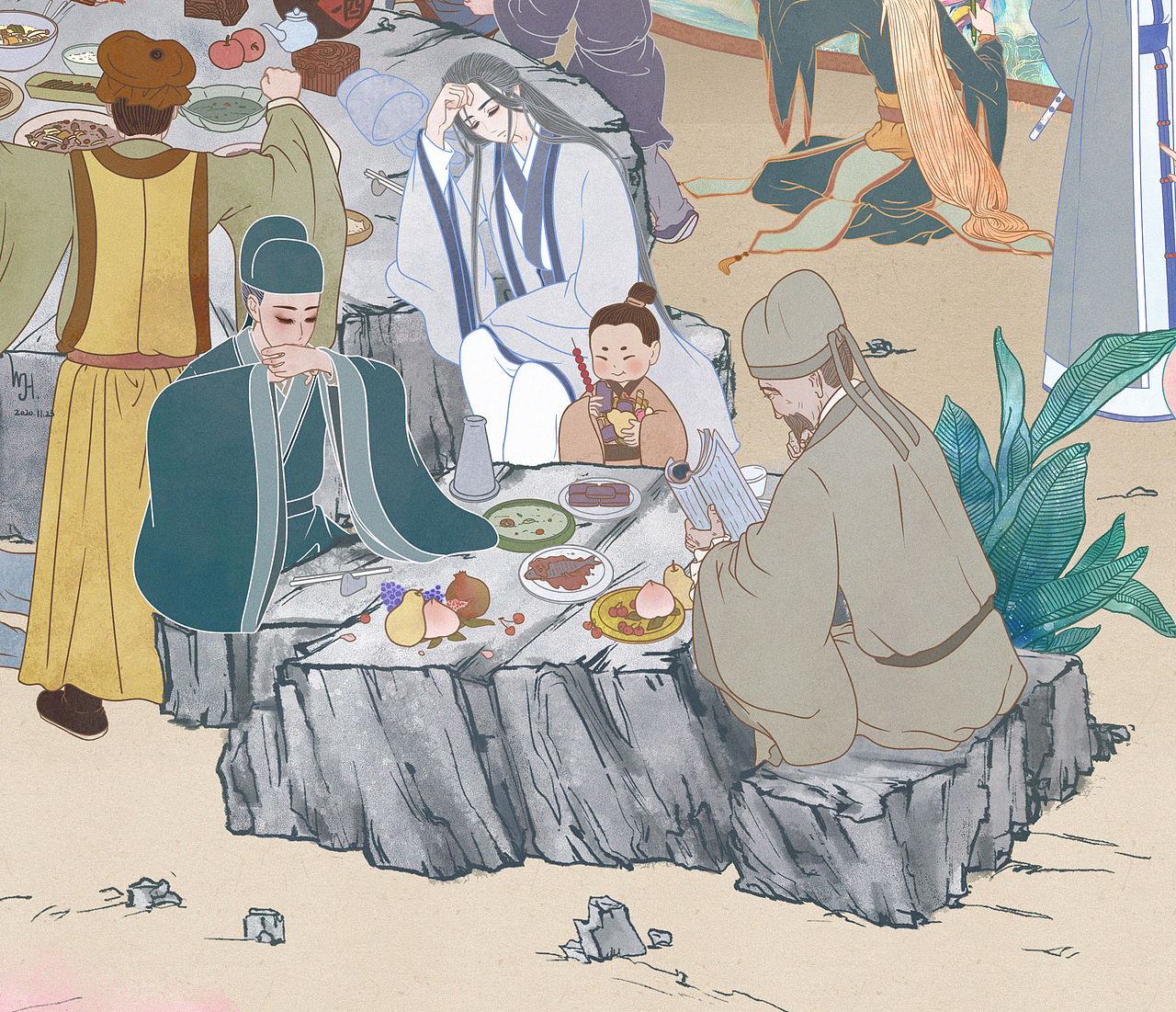 群仙饮（图ZMjMzMDQwMTY0） - 创作习作 - 站酷设计师精卫填海啦啦啦原创素材 - 站酷ZCOOL