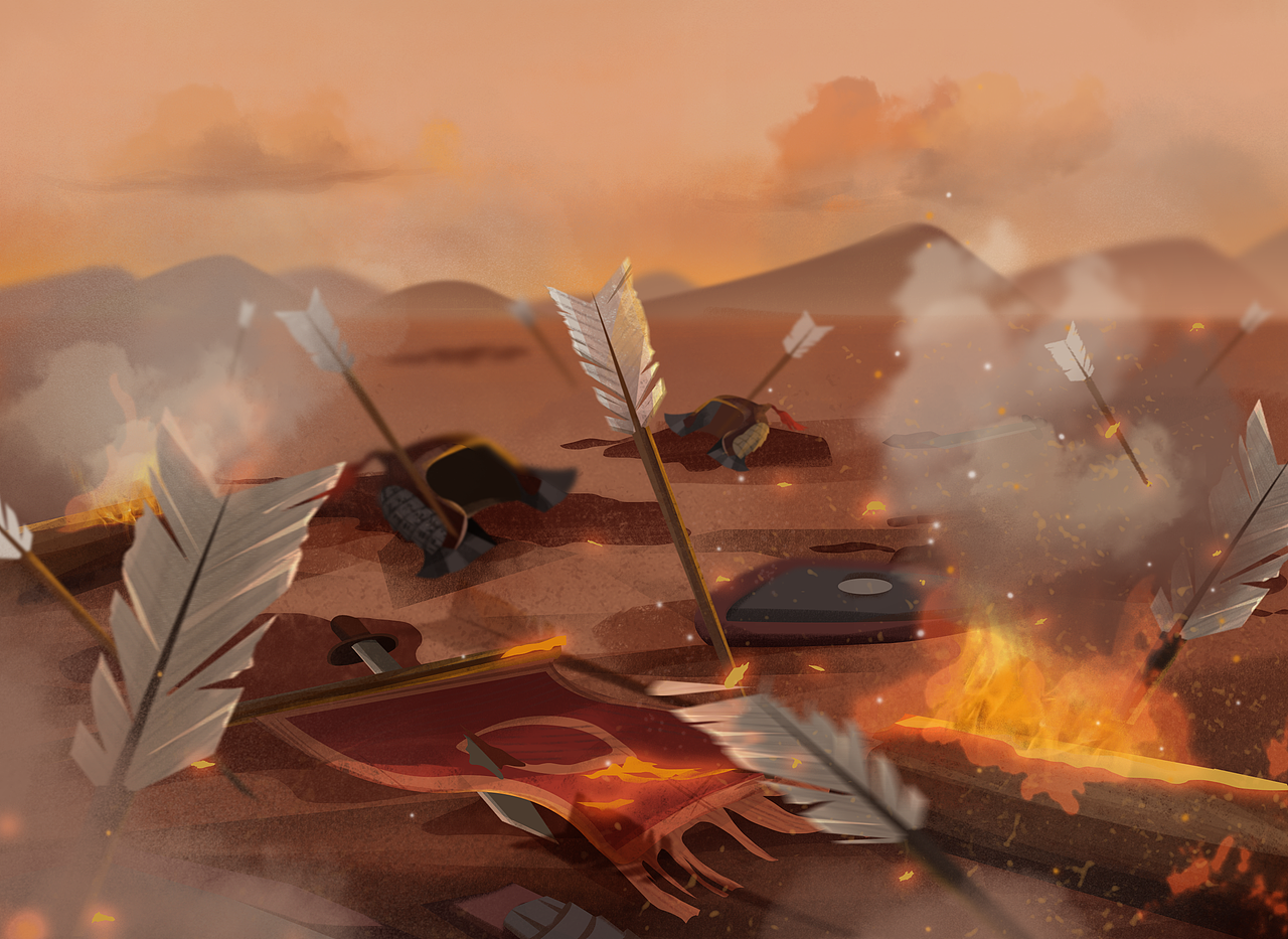 3举报13分享原创作品插画创作习作战争战火火焰征战沙场#ai创作实验室