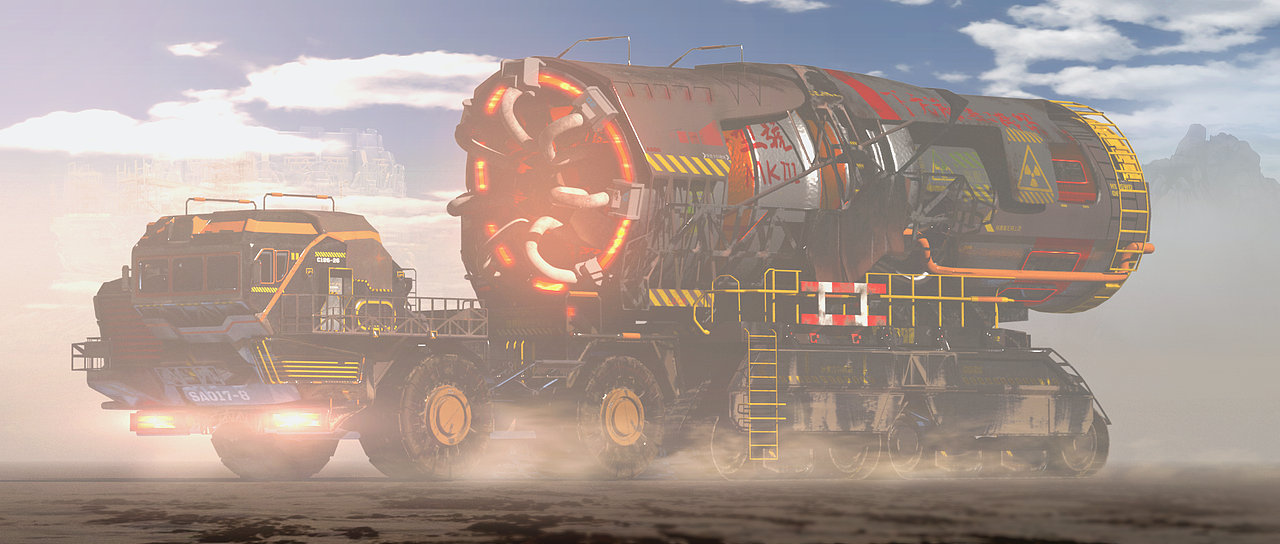 Carbon-Silicon Fusion Engine Loaded Vehicle（图ZMjY0ODM0NzMy） - 机械/交通 - 站酷设计师青月晓原创素材 - 站酷ZCOOL