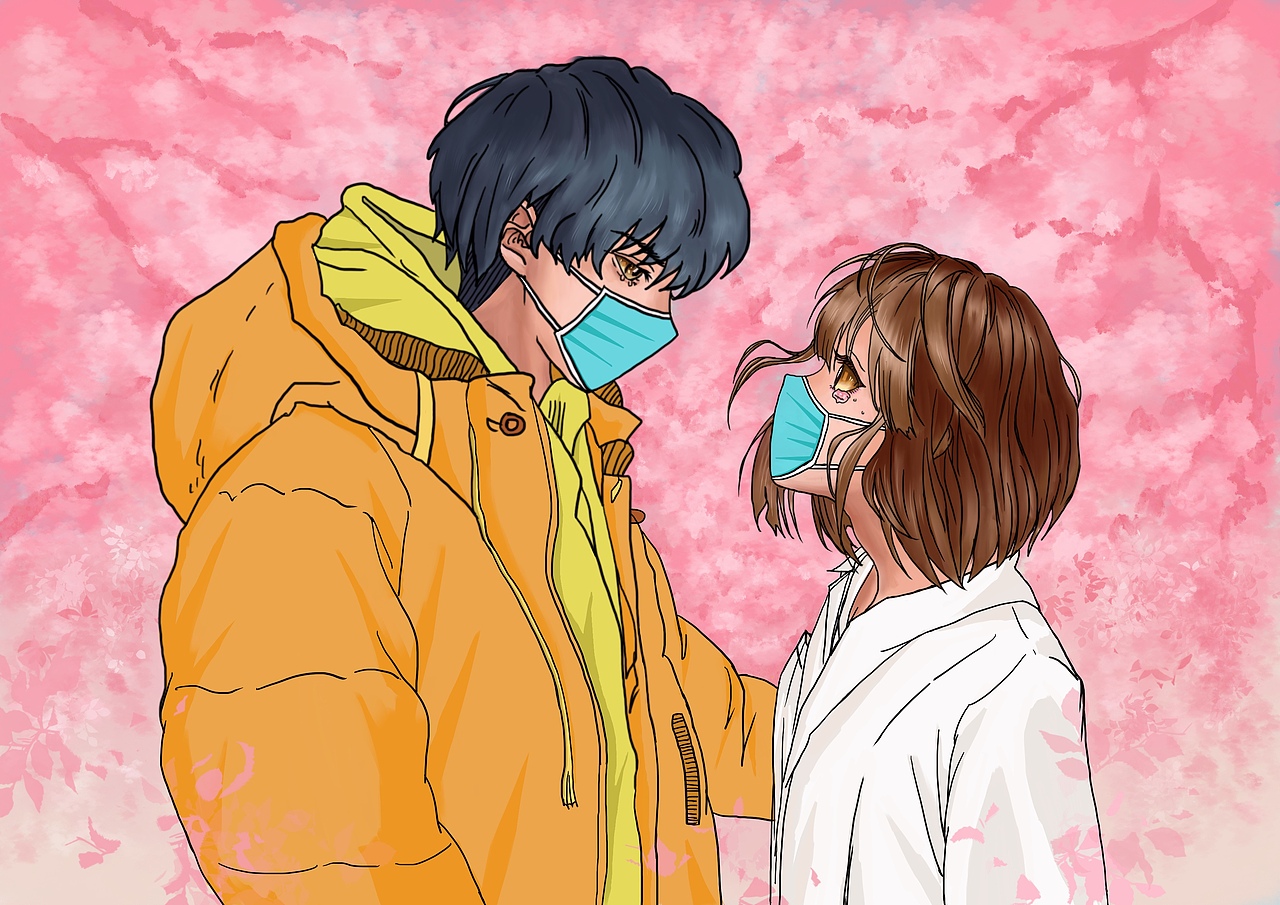 隔离病毒不隔离爱，不能相见却会一直相爱。（图ZMTk2MDgzMDg4） - 创作习作 - 站酷设计师MF晓虎原创素材 - 站酷ZCOOL