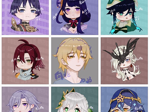 原神同人頭像萌萌噠（個(gè)人主頁-ZNjI1NDU2MzY=） - 創(chuàng)作習(xí)作 - 站酷設(shè)計(jì)師雪仔仔噠原創(chuàng)素材 - 站酷ZCOOL