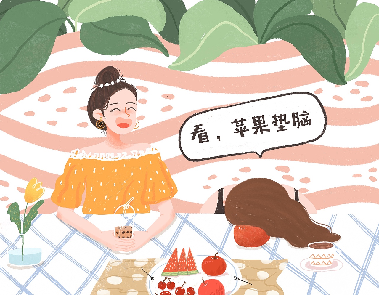 悦指间美甲插画合集