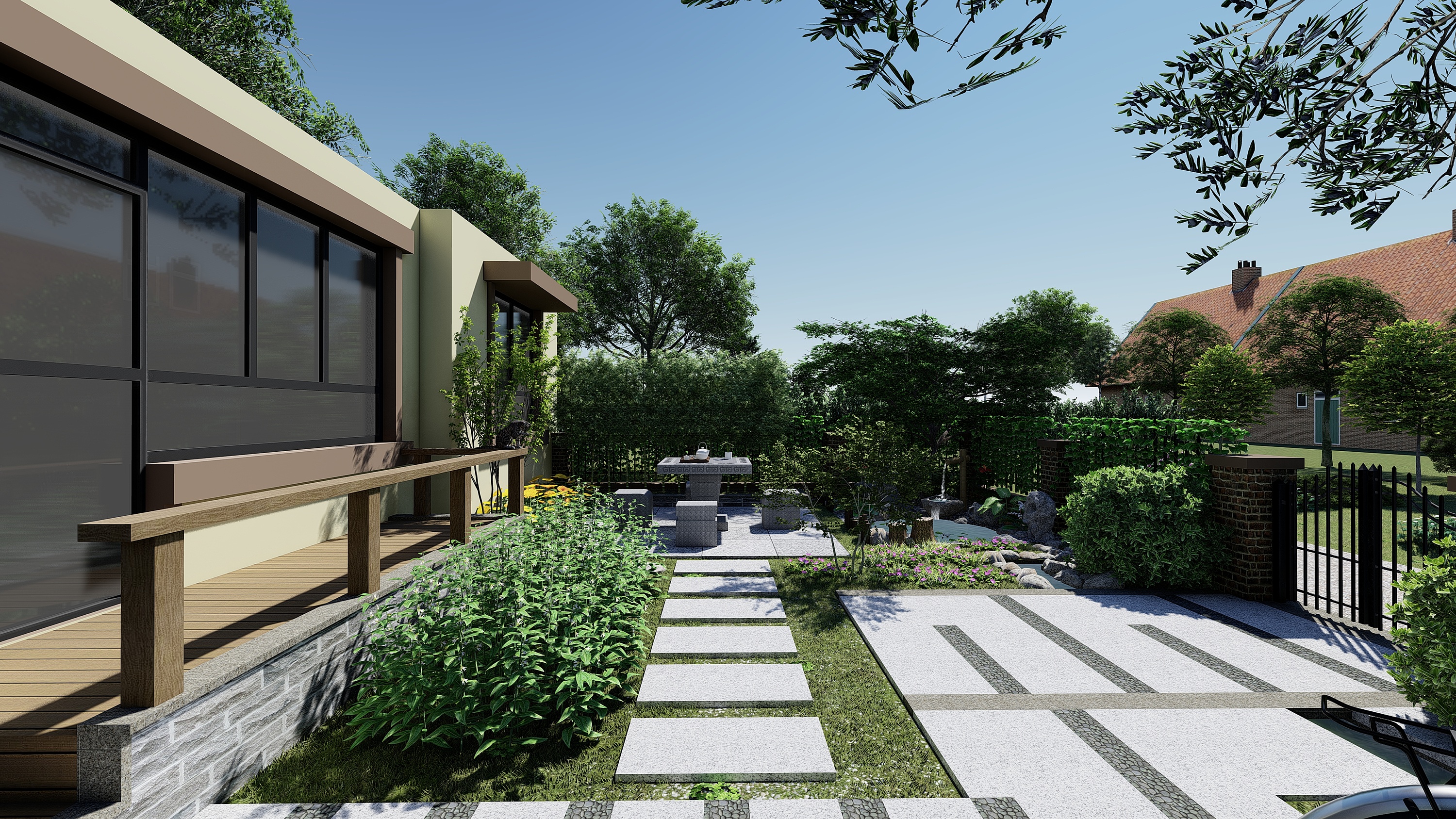 私家庭院|空间|景观设计|清时墨 - 原创作品 - 站酷 (zcool)