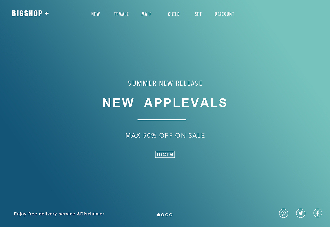 全屏渐变色网站首屏
