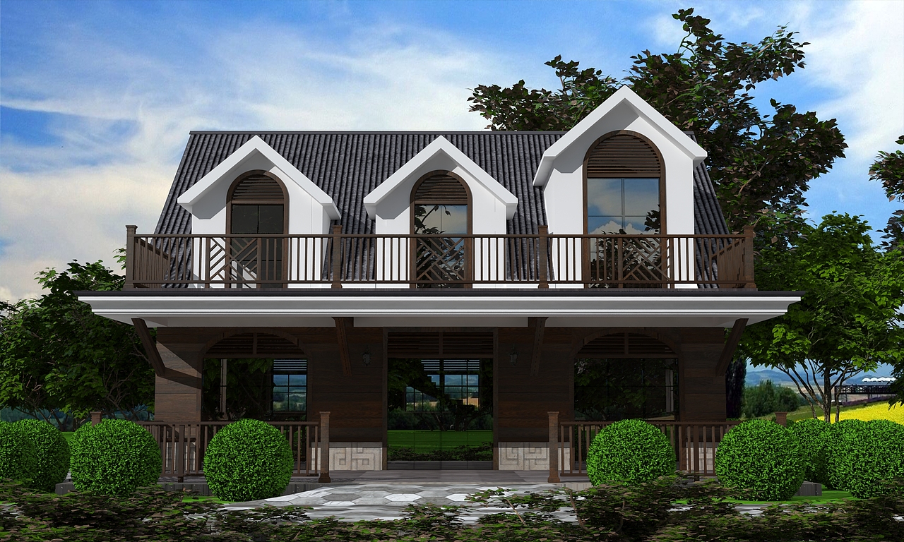 江西景德镇自建房设计，二层小木屋别墅（图ZMTY1OTMyMTY0） - 建筑/空间 - 站酷设计师狮子座设计原创素材 - 站酷ZCOOL