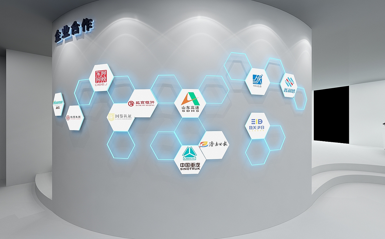 泛锐科技展厅设计3D效果图