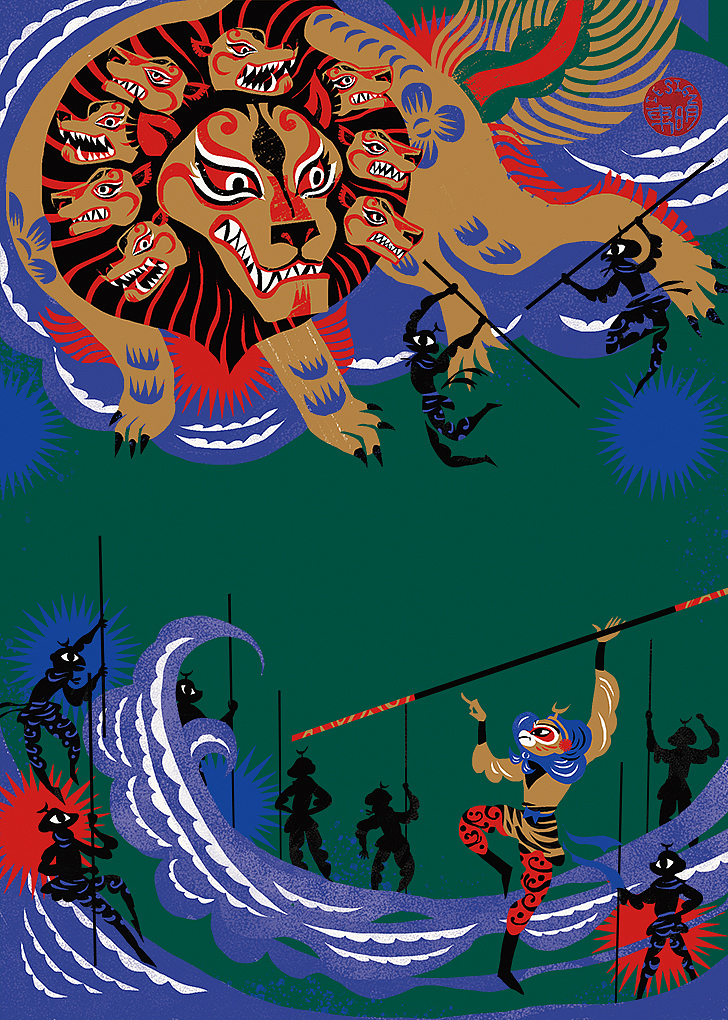 《讲给少年的西游记》封面插图（图ZMjcxNDA0ODI0） - 艺术插画 - 站酷设计师田东明DMD原创素材 - 站酷ZCOOL