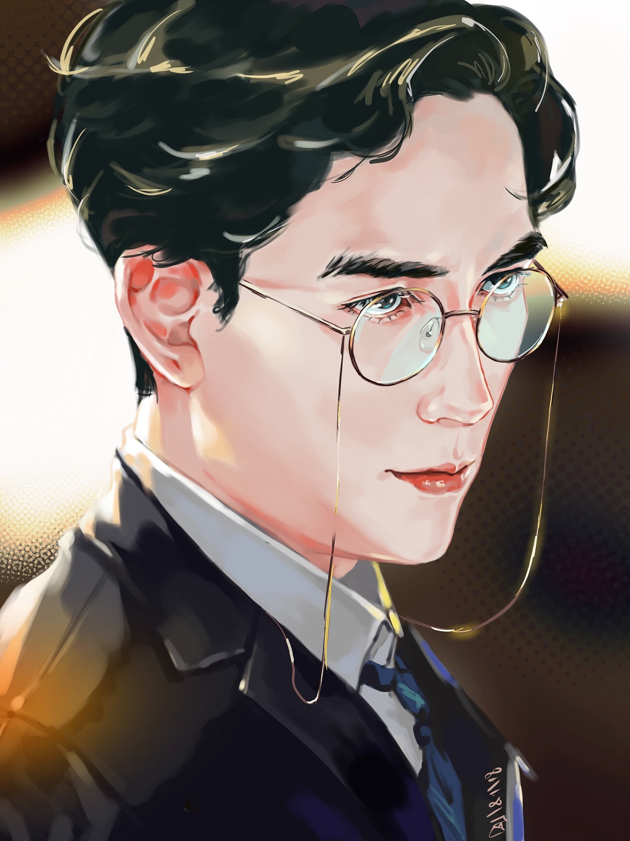 最近画的朱一龙角色肖像