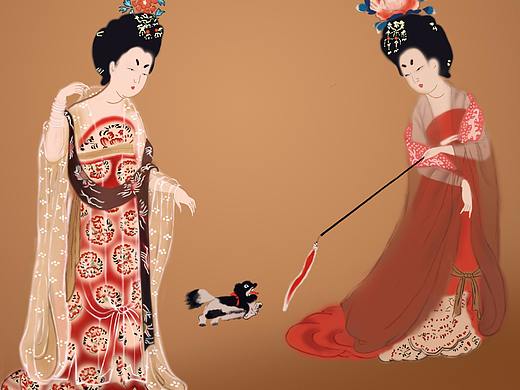 唐代仕女图临摹
