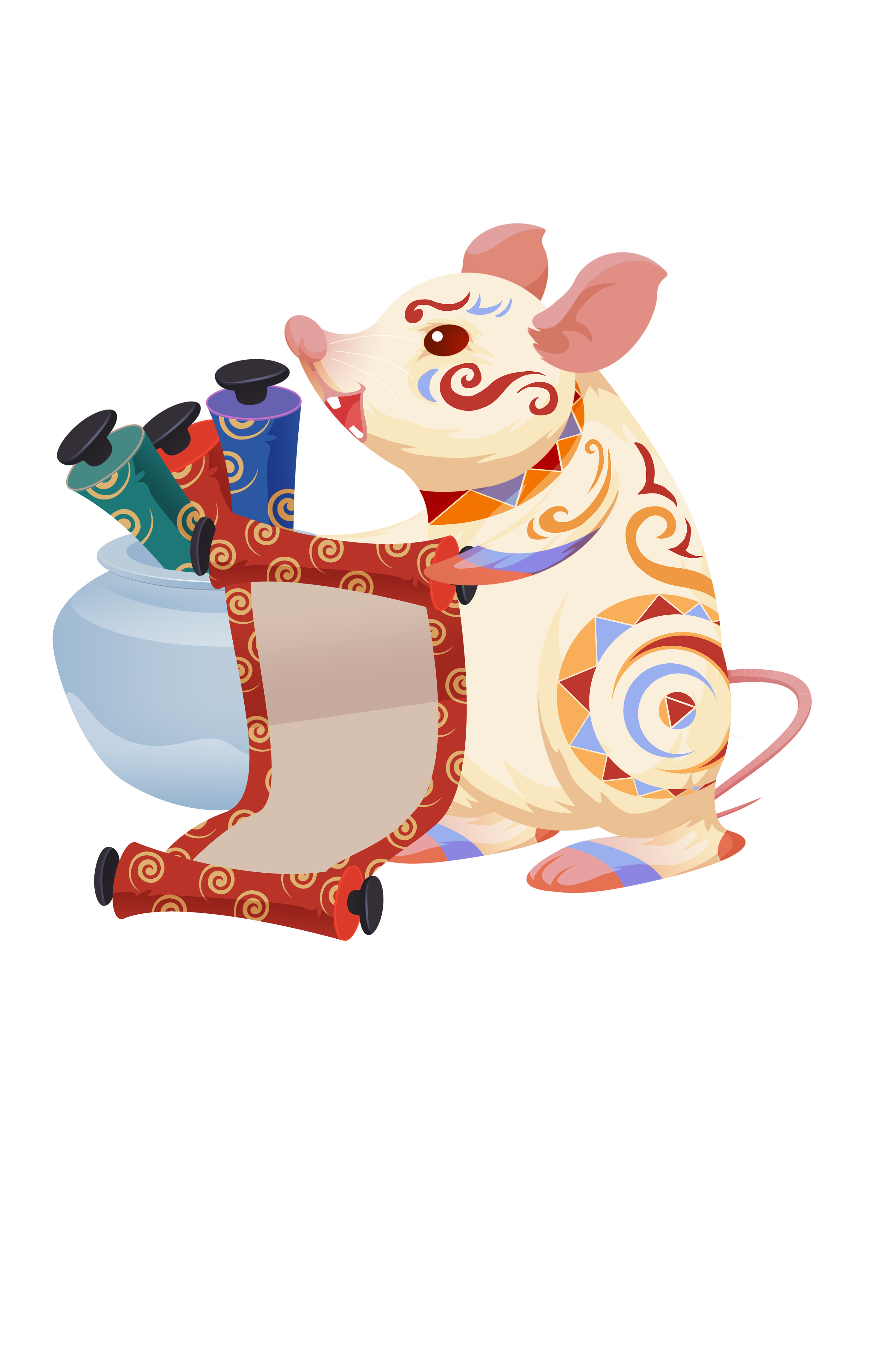 2020鼠年卡通插画