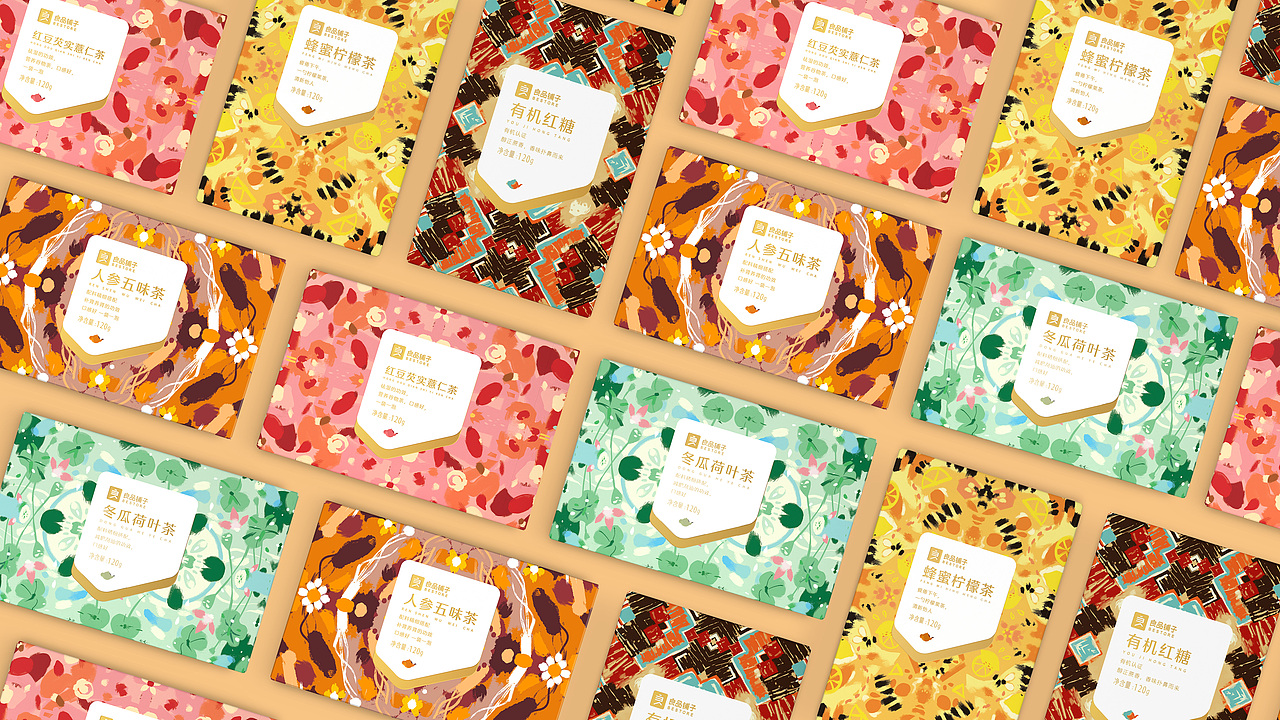 良品铺子 · 花茶冲调系列丨插画
