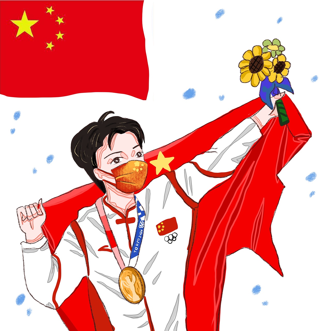 2021东京奥运会！中国队加油🇨🇳（图ZMjY1NzUyOTg4） - 创作习作 - 站酷设计师奶茶你好原创素材 - 站酷ZCOOL