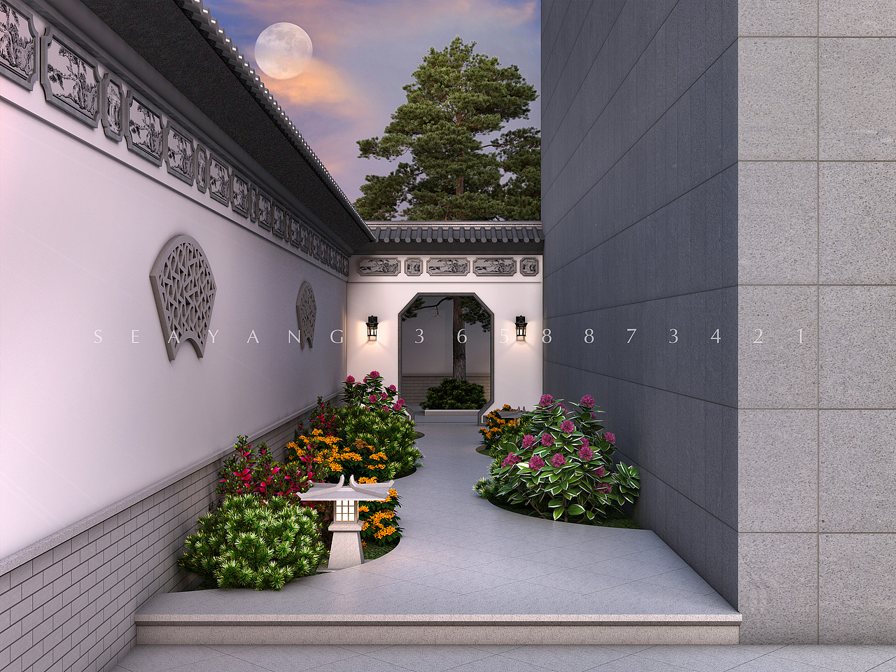 砚湖新中式别墅花园景观（图ZMjIyNjY5NjM2） - 景观设计 - 站酷设计师宜嘉空间设计杨辅原创素材 - 站酷ZCOOL