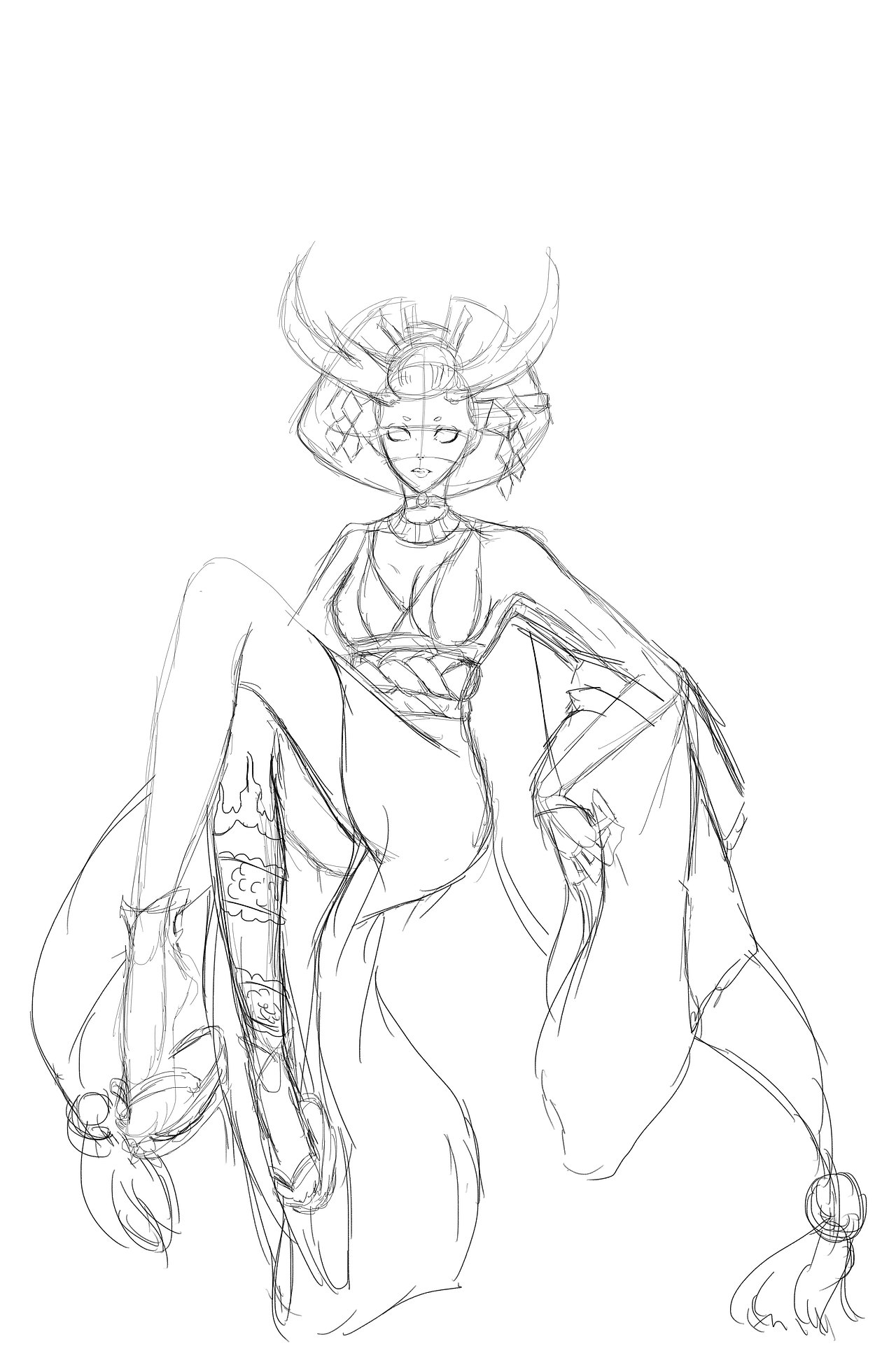 阴阳师手游同人,阎魔[过程图]