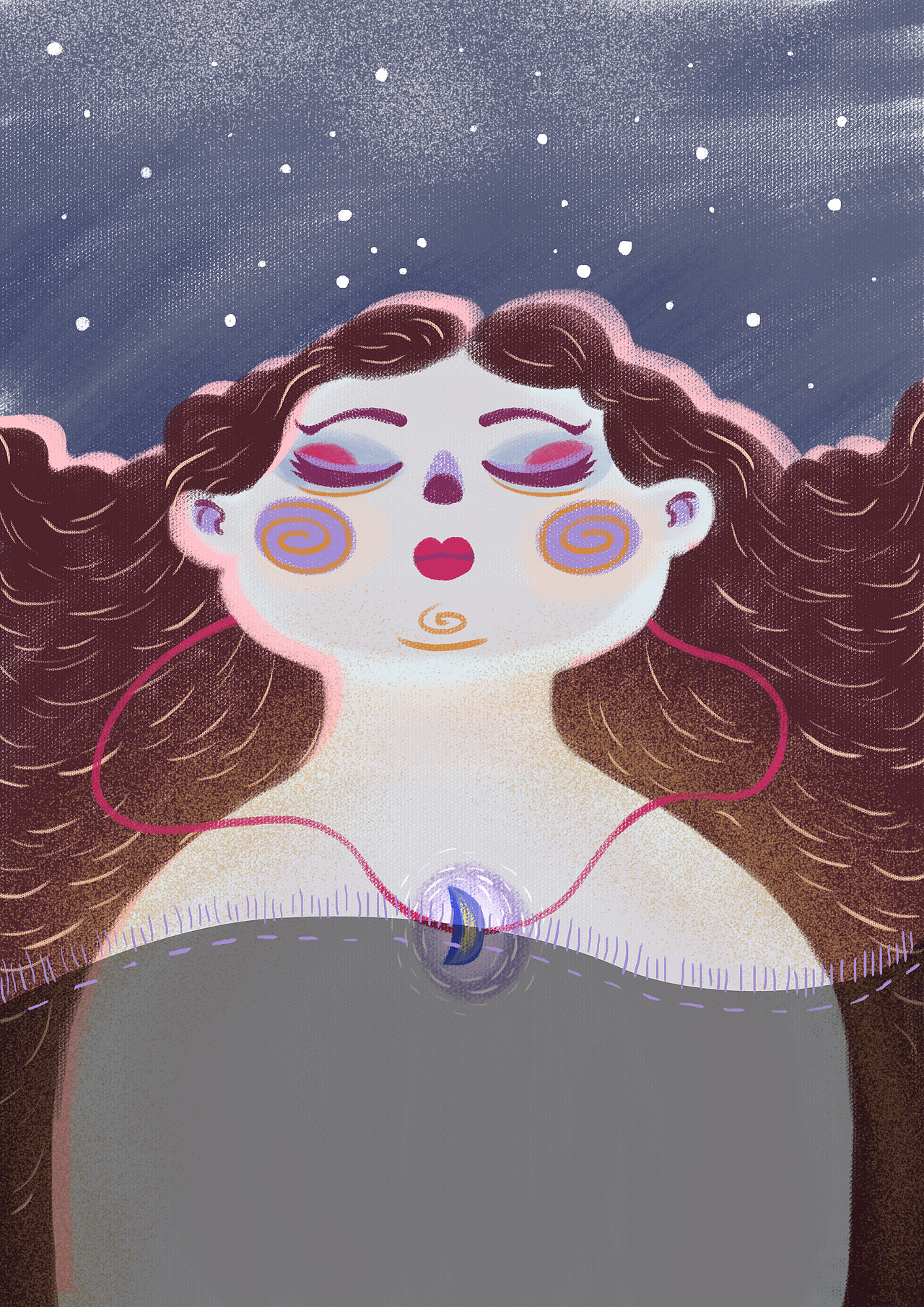 月光女神（圖ZMTIwNDY2ODAw） - 創(chuàng)作習(xí)作 - 站酷設(shè)計(jì)師山野靈子原創(chuàng)素材 - 站酷ZCOOL