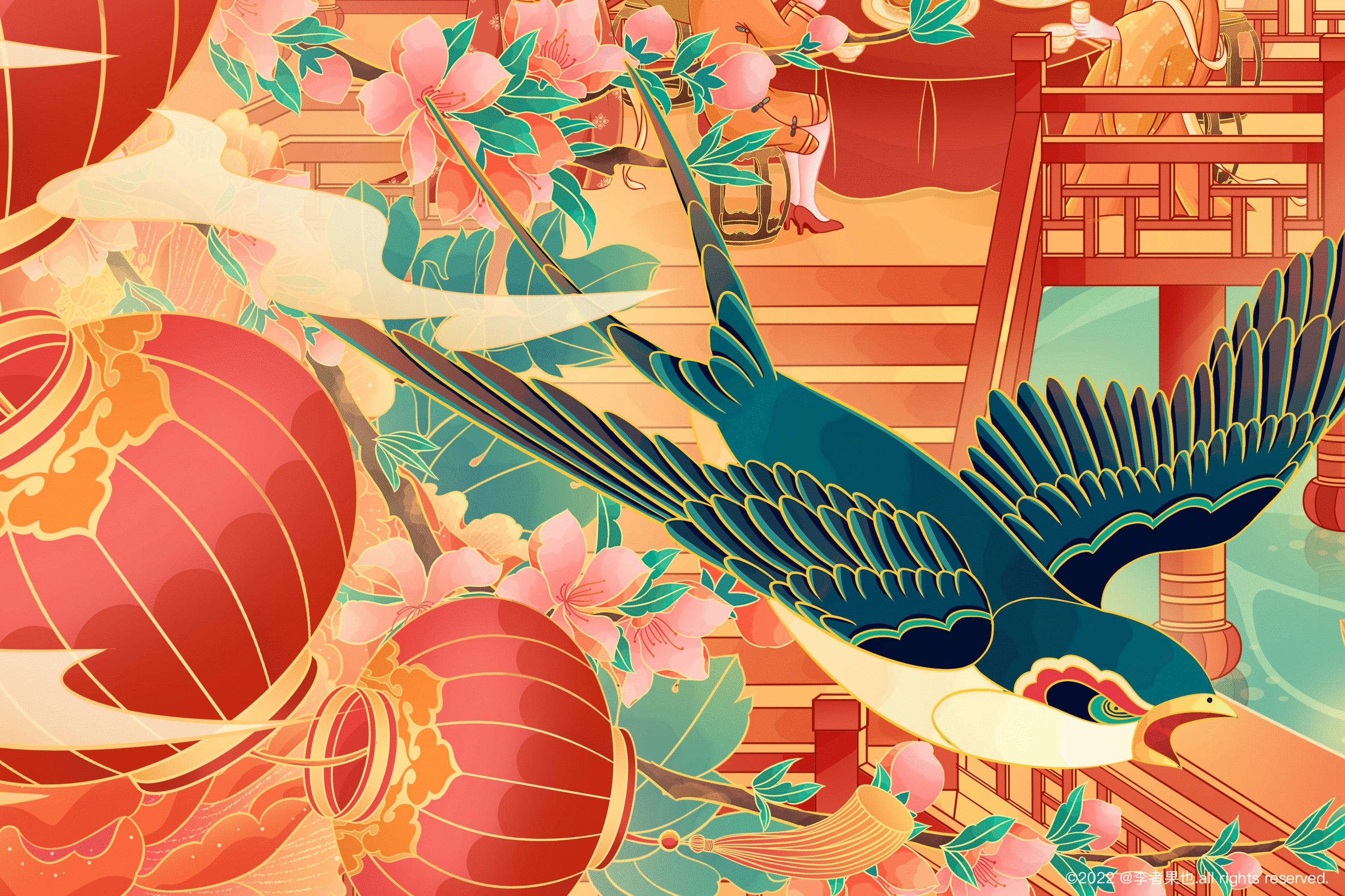 福虎迎春-新年贺图（图ZMjg0ODA3OTAw） - 商业插画 - 站酷设计师李者果也原创素材 - 站酷ZCOOL