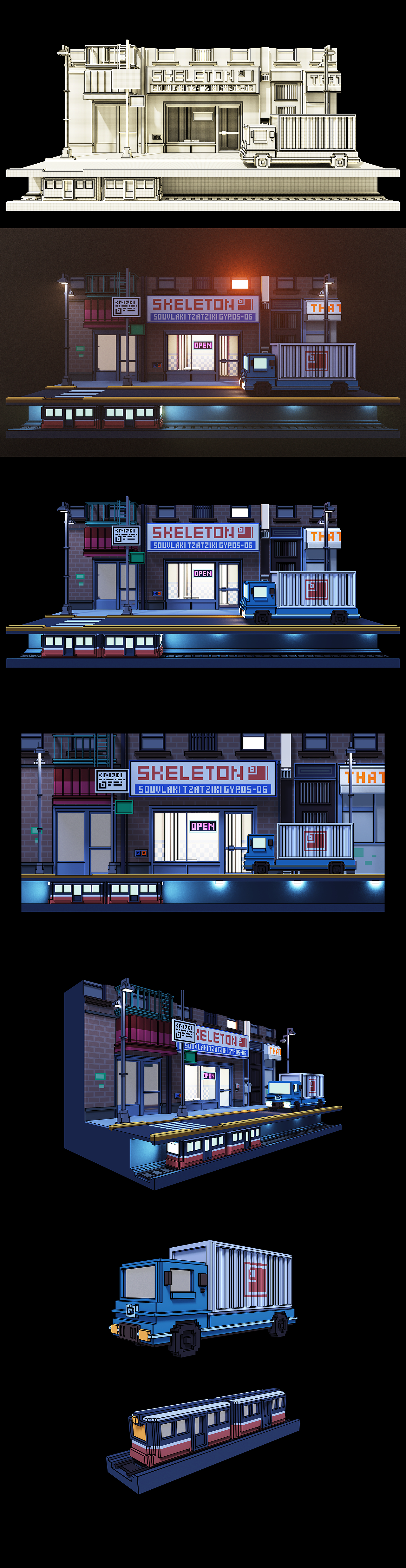 Voxel Streetscape（图ZMjE3MjQ4NDAw） - 场景 - 站酷设计师DangD原创素材 - 站酷ZCOOL