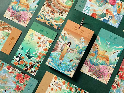 中国风商业包装插画——24节气春（合集）系列+城市
