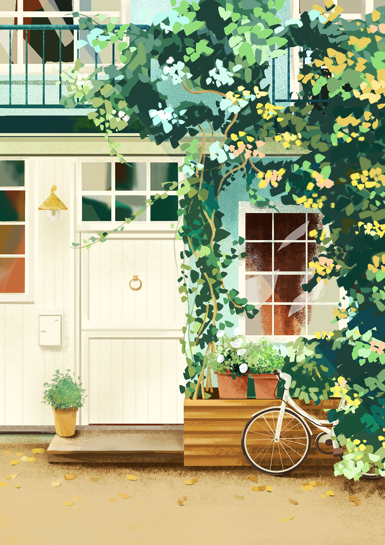 Download Flower Anime House 4k Ultra HD Wallpaper by 行之LV