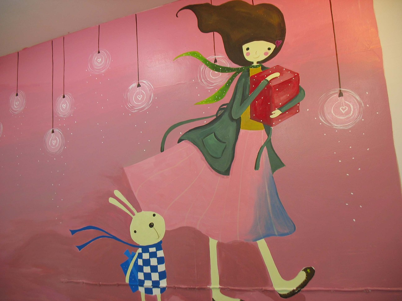 小女孩与小兔子