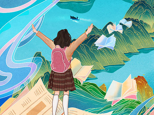 《跟着书本去旅行》2周年海报