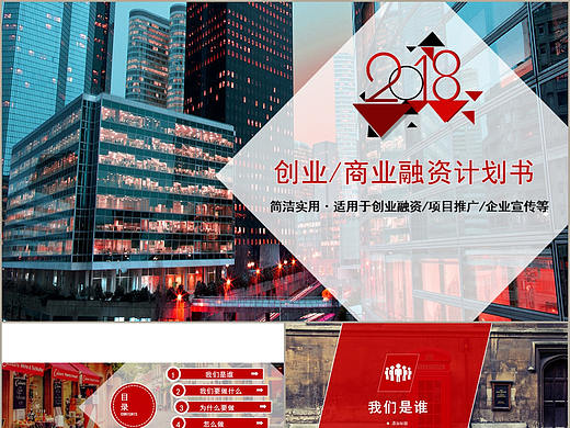 欧美微粒体霸气商业融资计划书PPT模板