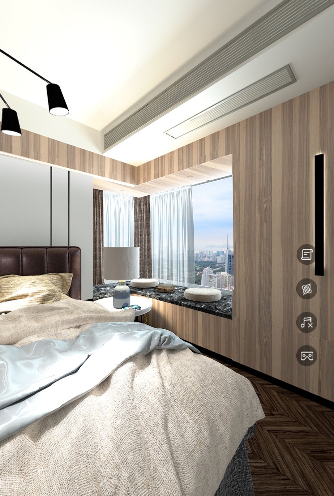 现代主卧空间设计 线象空间之禧上装饰全案整装#设计案