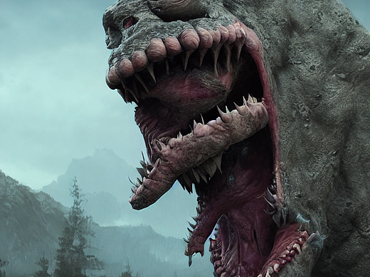 #AI創(chuàng)作實(shí)驗(yàn)室#山間怪獸（個(gè)人主頁-ZNjI0MDY2OTI=） - AI作品 - 站酷設(shè)計(jì)師艾布凡原創(chuàng)素材 - 站酷ZCOOL