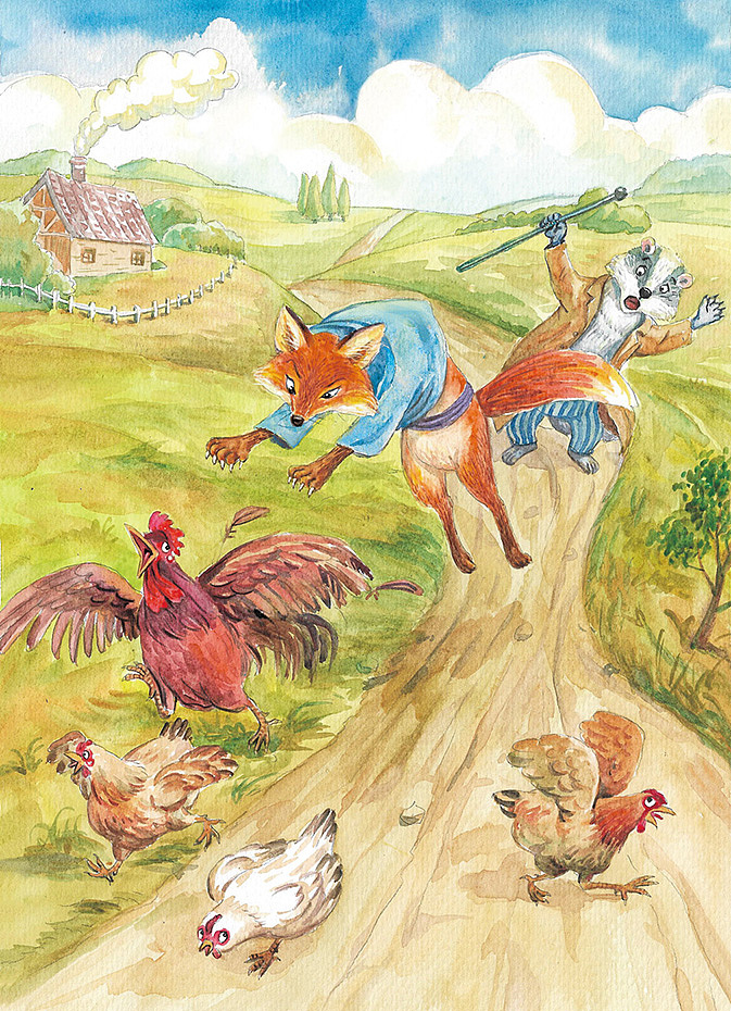 水彩插画《列那狐》天津/插画师/2年前/307浏览飞起的团子