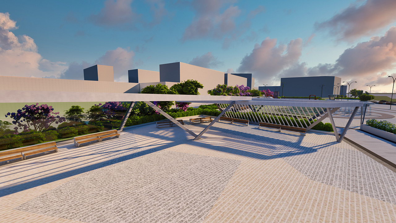 相遇---城市广场设计|空间|景观设计|团团想睡觉欸 - 原创作品 - 站酷