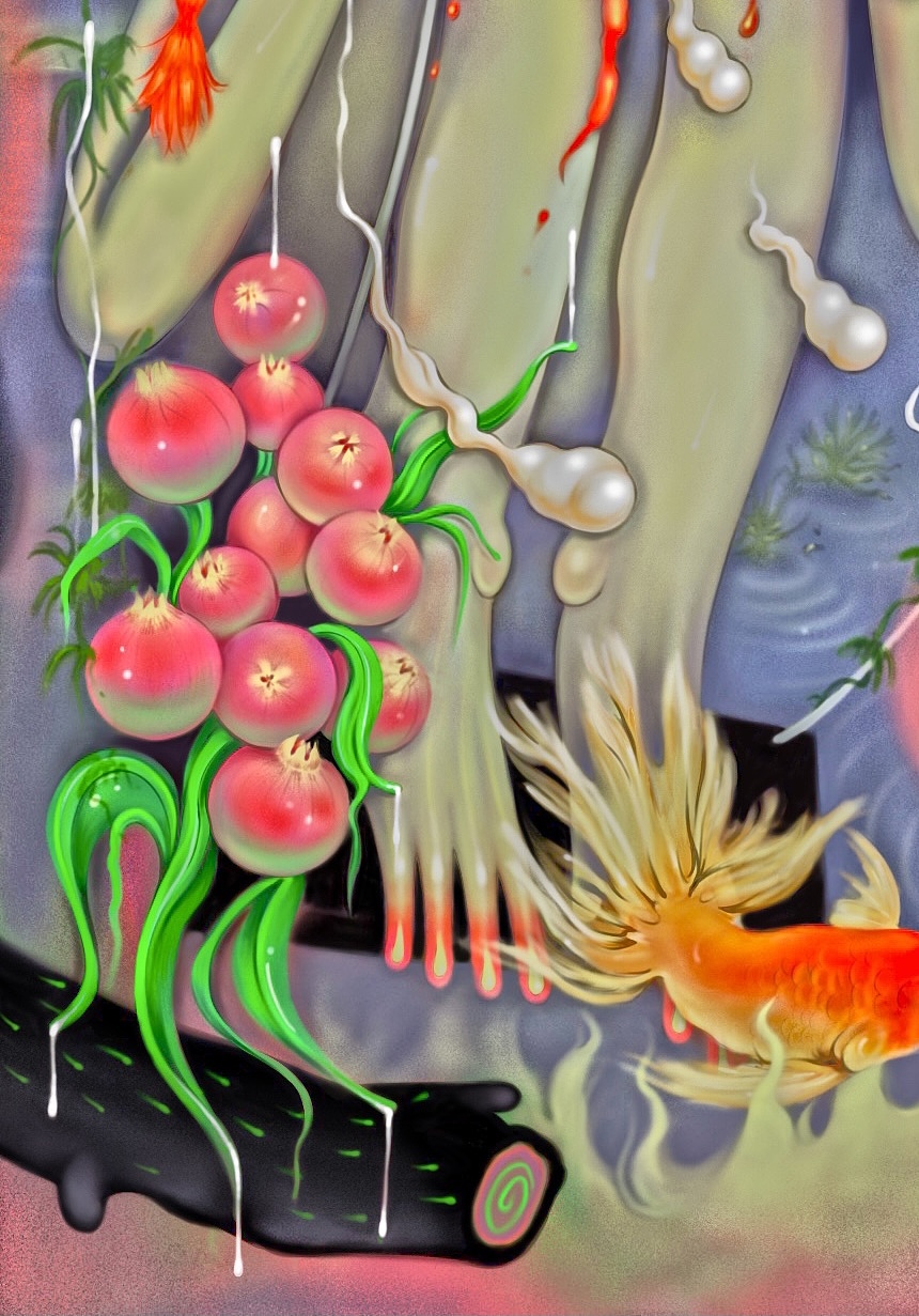 年年有鱼有珍珠🌿（图ZMjgzNDM2Mjc2） - 艺术插画 - 站酷设计师阿浓浓浓啊原创素材 - 站酷ZCOOL