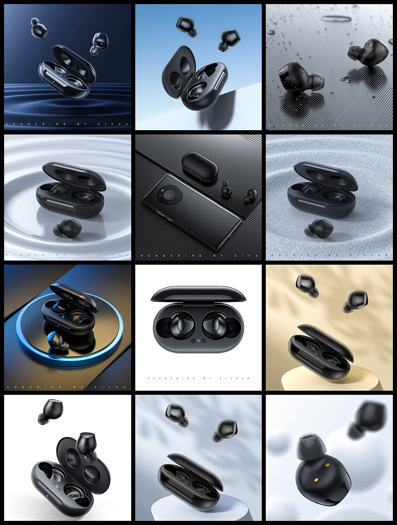 【产品渲染-Galaxy Buds Por蓝牙耳机】（图ZMjk1OTA1OTEy） - 产品 - 站酷设计师思远_Design原创素材 - 站酷ZCOOL