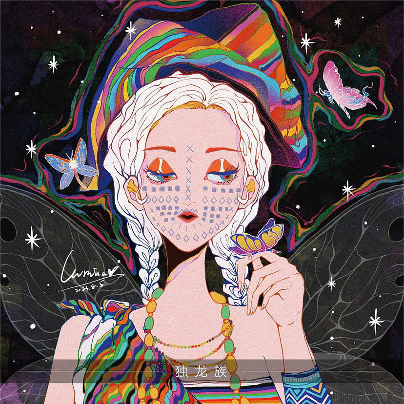 五十六个民族插画系列（1）（图ZMzUzNjk5MjMy） - 商业插画 - 站酷设计师lumina李明月原创素材 - 站酷ZCOOL