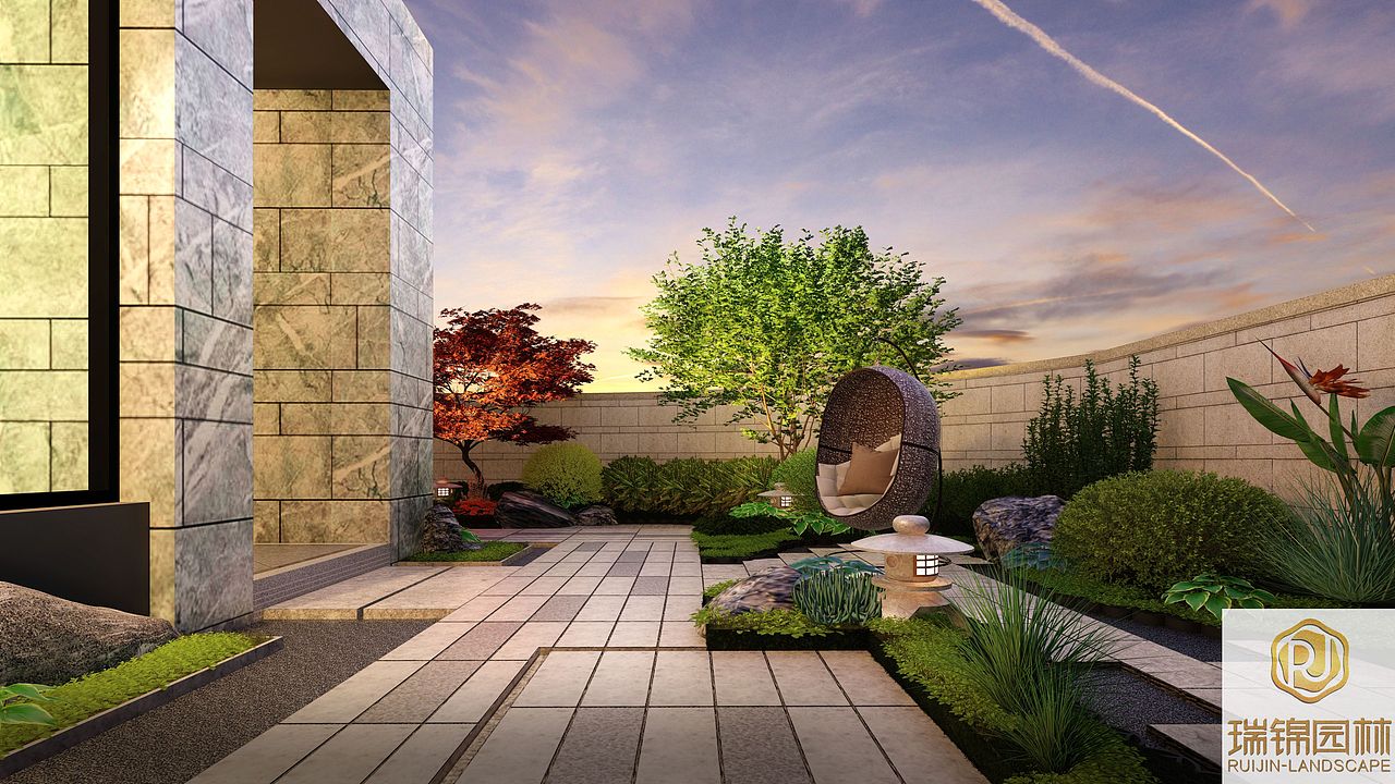 眉山雅安乐山花园设计/私家花园设计/现代新中式庭院