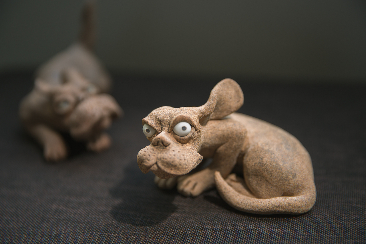 器十二 景德镇捏雕 十二生肖 狗 茶宠摆件