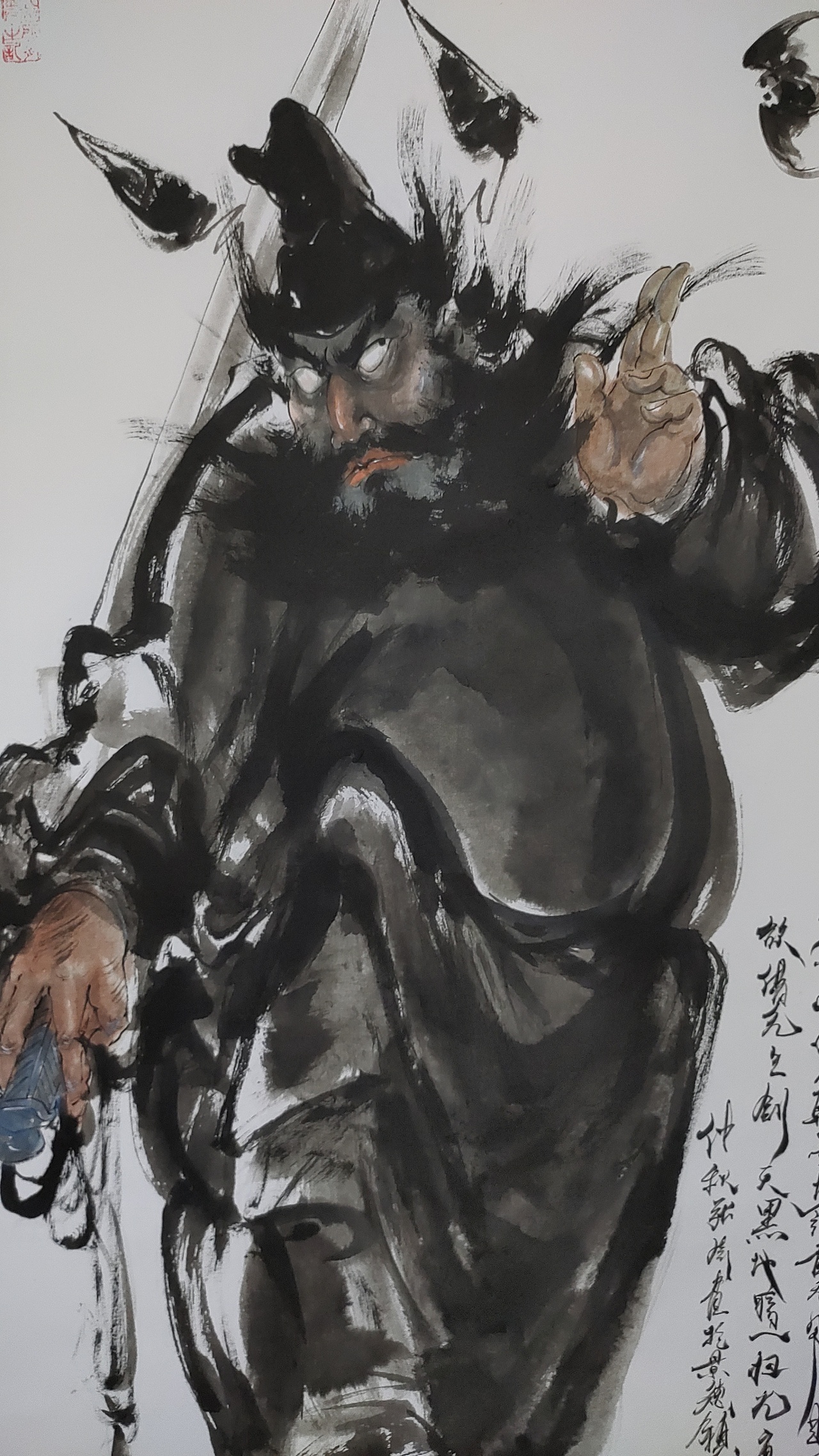 国画人物水墨 钟馗 张周 写意人物