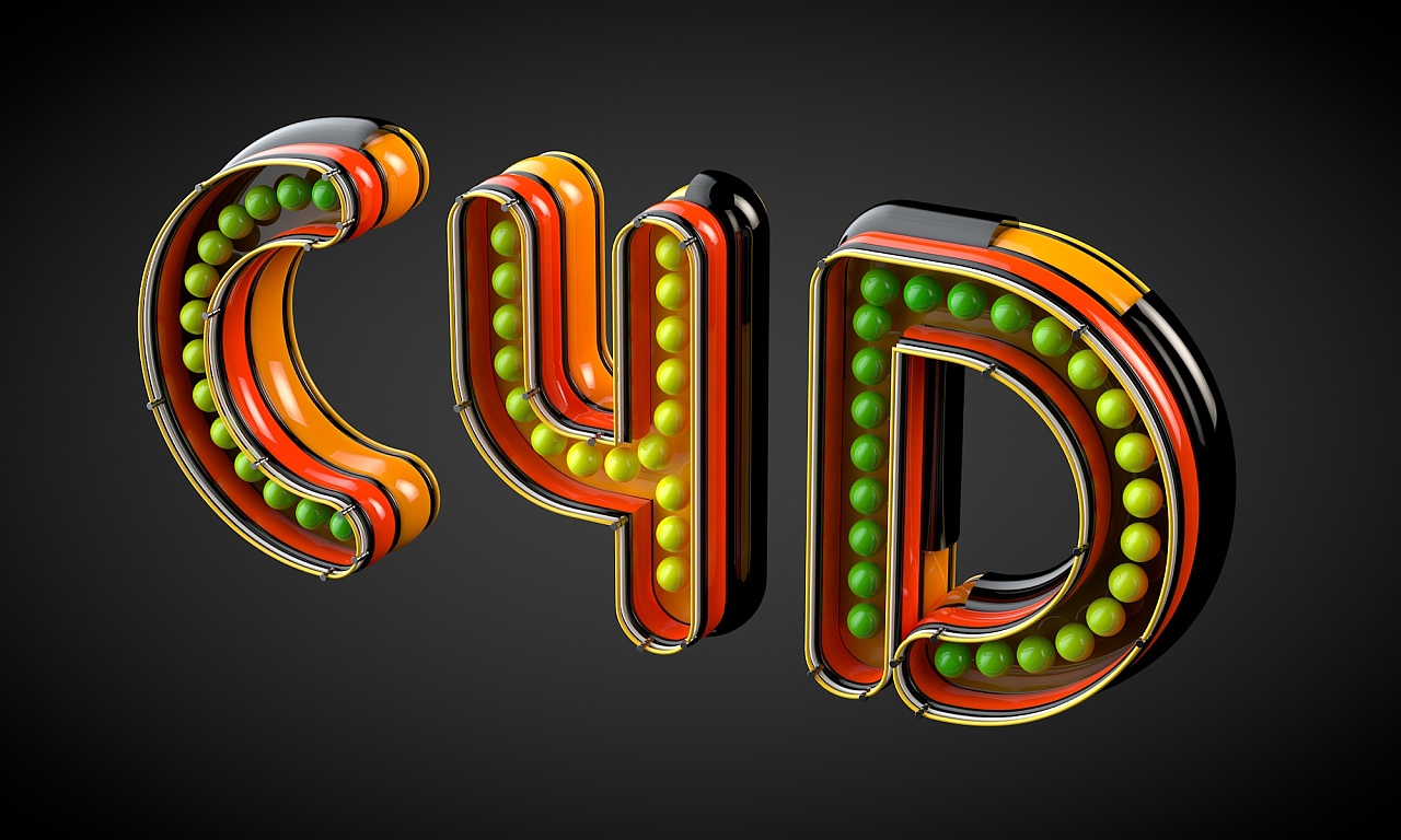 【练习】c4d字体设计