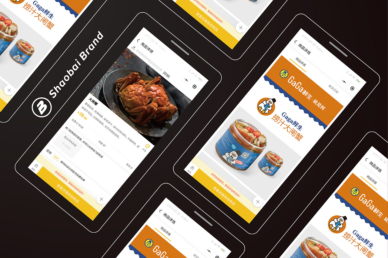 gaga鲜生线上商城设计（图ZMTUzNDg0MTMy） - 品牌 - 站酷设计师少白品牌包装设计原创素材 - 站酷ZCOOL