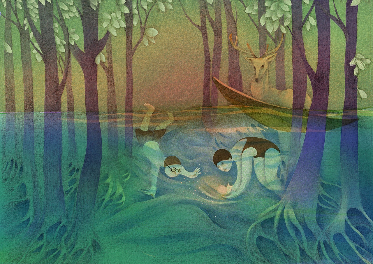 《你说我说》 /文字 高欢（图ZMjAwNzMwMjI0） - 儿童插画 - 站酷设计师范薇原创素材 - 站酷ZCOOL