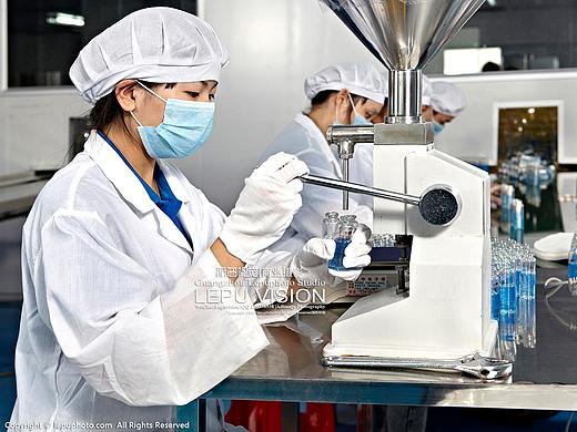 化妆品工厂车间生产现场拍摄