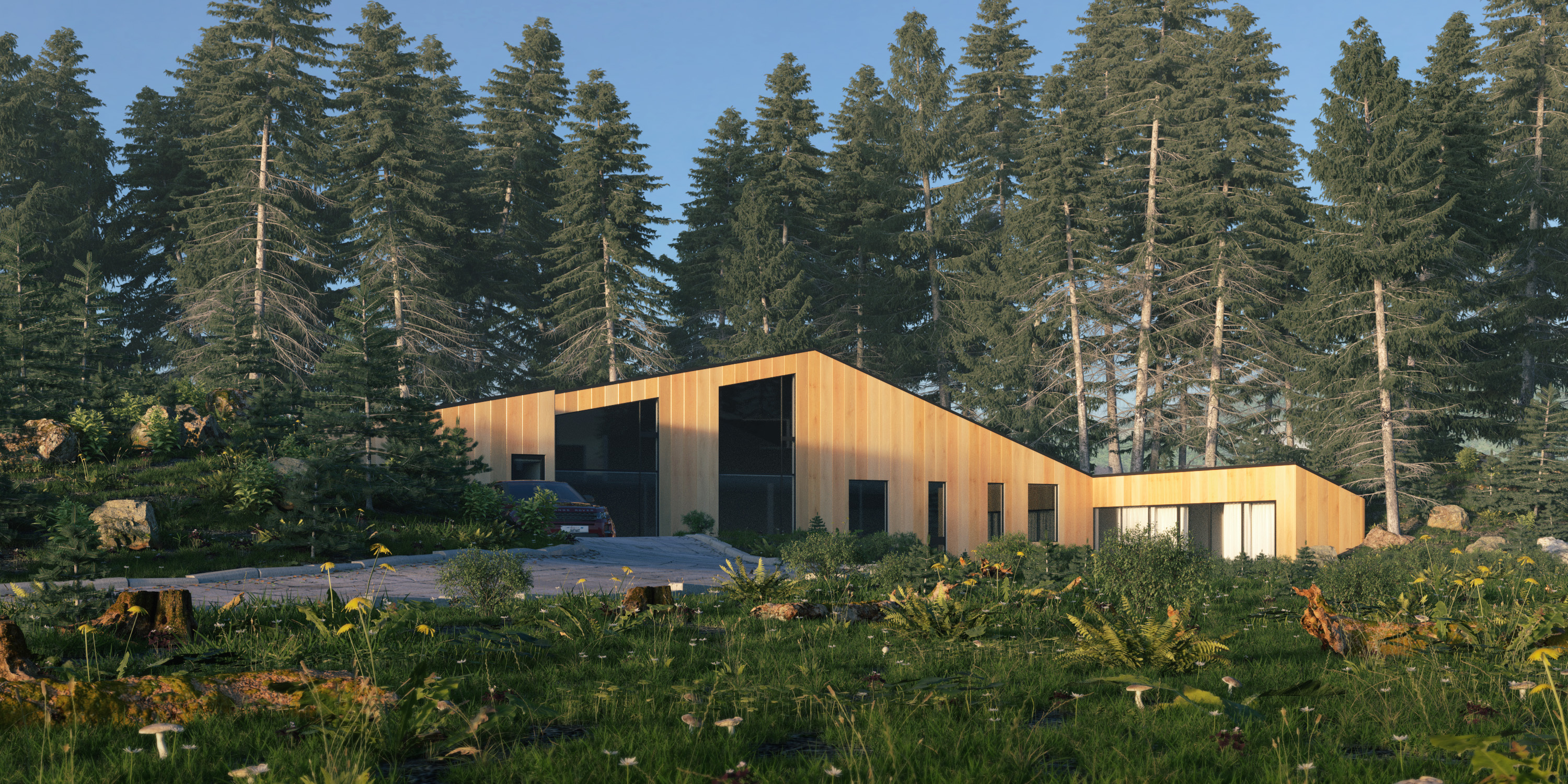 山地别墅 | cgi|三维|建筑/空间|黄玮宁 - 原创作品 - 站酷 (zcool)