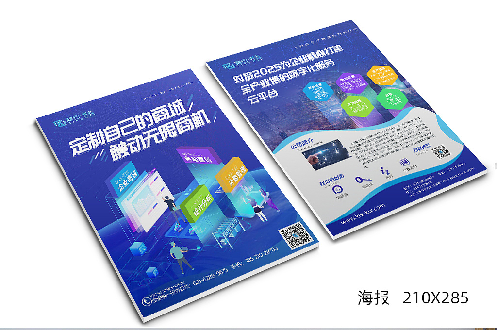 互联网海报 可视化数据 建站裂变展示