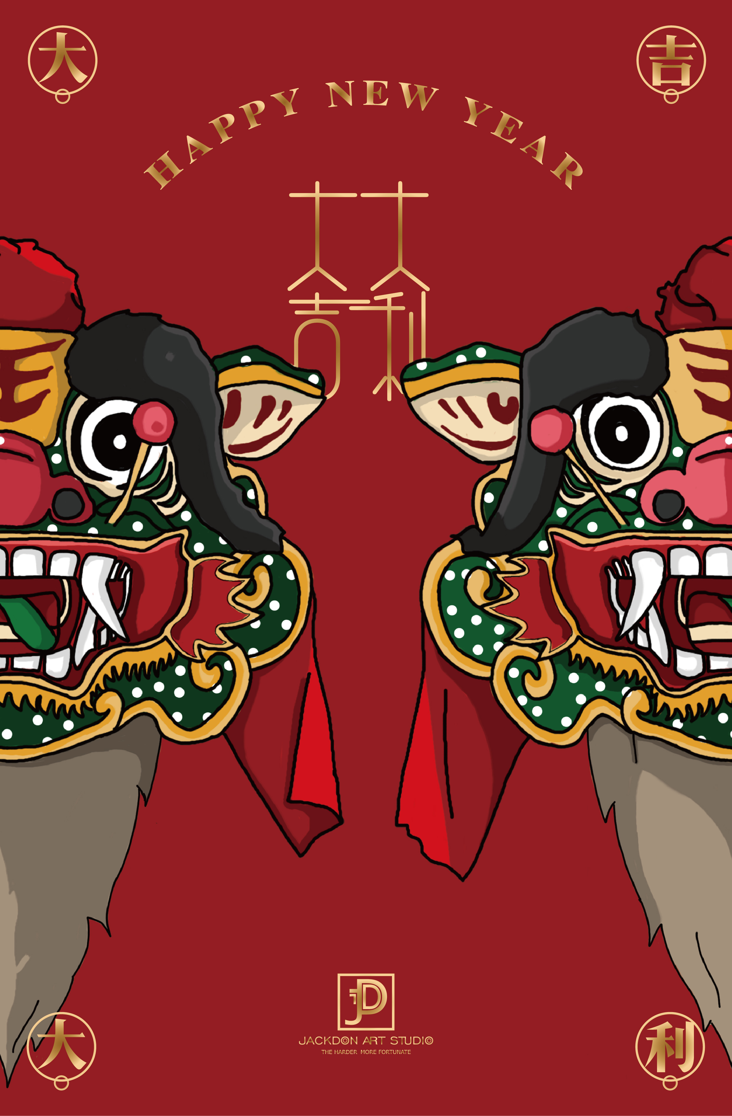 虎狮献瑞 | jackdon