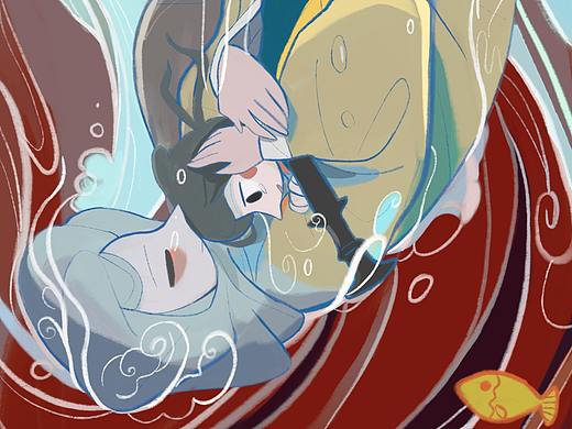 安德天皇投海（個(gè)人主頁(yè)-ZNTQ4NTM4NzY=） - 藝術(shù)插畫 - 站酷設(shè)計(jì)師西脫鴨原創(chuàng)素材 - 站酷ZCOOL